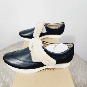 Weekend Barber Urban Street Leather & Shearling Sneakers NIB Womens Size 39